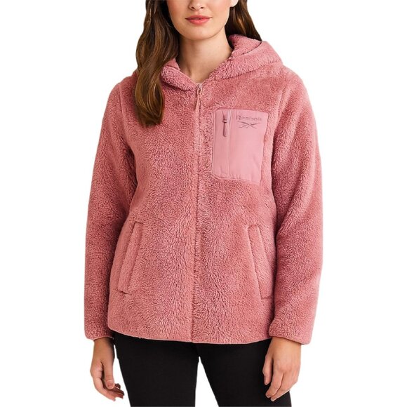 Womens Sherpa Fleece Jacket - Fur Teddy Coat Soft Sherpa Jacket Women Zip Up Hoo